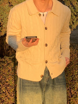 Bay Collar Knit Cardigan