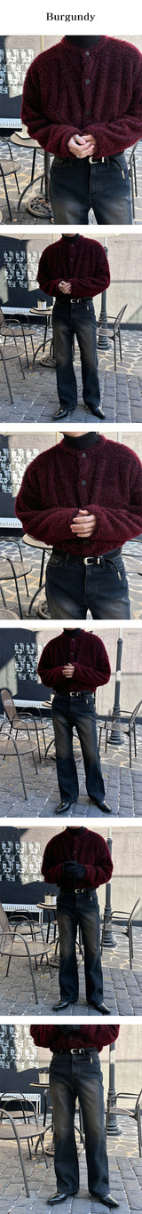 [F/W] ミックスバックルラウンドネックカーディガン (3color)