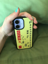 NO STRESS glass bumper phone case (lemon)