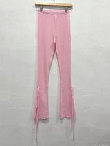 RIBBON BOOTCUT LEGGINGS (4COLOR)