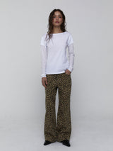 Cotton Leopard Pants_Beige