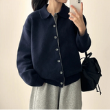 Monet Snap Color Scheme Point Boxy Knit Cardigan