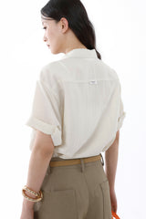 SUMMER ROLL-UP SHIRT_SAND BEIGE