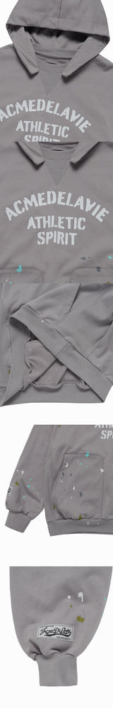 25FW PAINT EFFECT HOODIE LIGHT GRAY