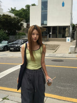 Archive Solid Matching Sleeveless Top (9c)