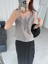 powdery layered blouse (4color)