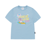 25SS ウーマンサーフィンオパンチュウサギスタンダード半袖Tシャツ スカイブルー