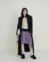 Stutch Solid Wool Long Coat (Lining Fleece-lined)