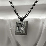frame stone II necklace_DIA