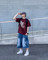 アトデニムバミューダカーゴパンツ