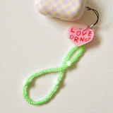 [MADE]Pink Love-Apple Green Bead Strap