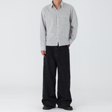 REVERSE BAND CUT WIDE DENIM PANTS