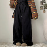 Chelsea string banding fleece wide pants