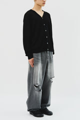 Destoryed Balloon Denim (2color)