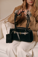 Lunar Suede Card Wallet (Black)