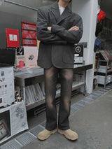 ASCLO Wool Herringbone Retro Jacket & Pants (Charcoal)