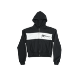 STAR LOGO HOODIE ZIP-UP BLACK