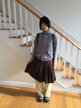 YWD PLAID PLEATS SKIRT (3color)