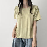 Basic Fit 🌟 Modal Basic Plain Short-Sleeved T-shirt (8 colors)