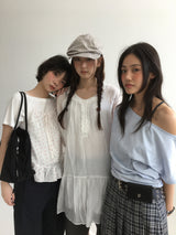 ハーバー ボートネック シャツ(3color)