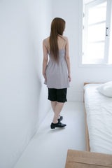 flower glossy sleeveless mini ops