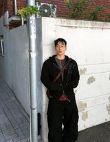 No.1404 CREW hood ZIP-UP (3color)