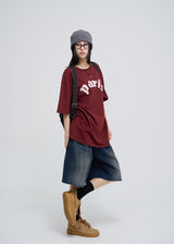 パリスパッチウォッシングオーバーサイズフィット半袖Tシャツ
