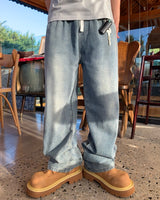 ソリッドバンドワイドパンツ