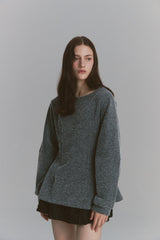 Angora Flare Sweatshirt Charcoal