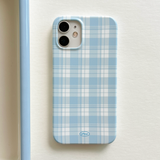 soft blue matte hard phone case