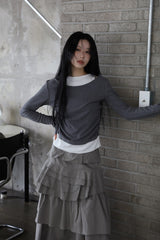 Cozy Mood Layered Brushed Tee