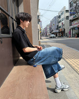 Kamen半袖ニットジップアップ