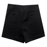 アンディクラシックハイウエストスパンショートパンツ (2 colors)
