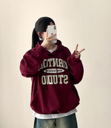 Noah Lettering Point Casual Over Hoodie