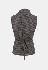 Iria Check Tie Blouse