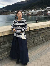 Luv Pintuck Banding Denim Skirt (2c)