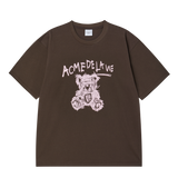 25SS DRAWING BEAR SHORT SLEEVE T-SHIRT DARK BROWN