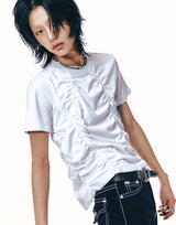 [0055] フロントシャーリング半袖Tシャツ (White)