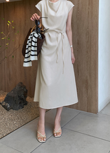 De Mer Drape Shirred Long Dress / 2 colors