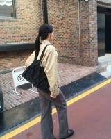 Double button short trench jacket