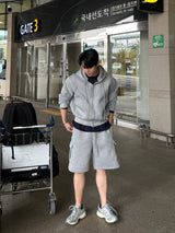 Neoprene cargo bermuda pants