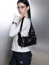 BAEL CROSS LEATHER PATCH MINI SHOULDER BAG