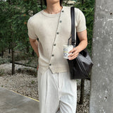LMN Unbalanced Linen Round Knit Cardigan (4 colors)