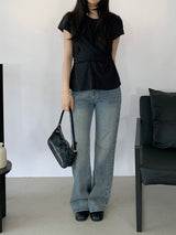 Amélie Shirred Wrap Blouse