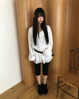 ロエント Vネック ティアード レイヤード ドレス