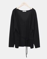 ノケットストリングルーズⅤネックロングスリーブTシャツ