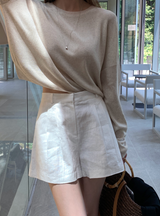 Rear Cooling Linen Round Knit / 4 colors