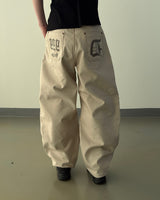 Prime nine wide denim pants