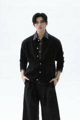 Striped Layered Look Knit Cardigan