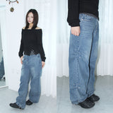 Stud Side Pintuck Wide Pants (2colors)